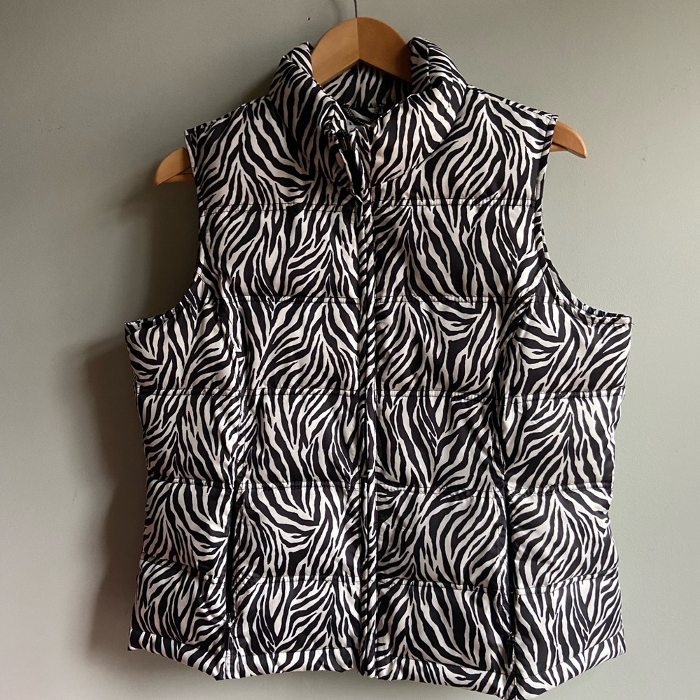 Charter Club Zebra Print Vest